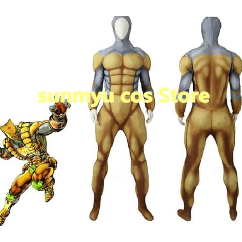 JoJos Bizarre Adventure Dio Brando Stand The World Over Heaven Muscle Bodysuit Cosplay Costume Custom Size
