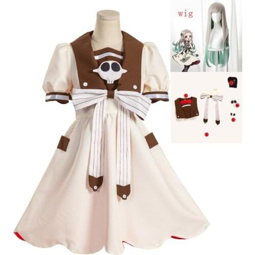 Aime Toilet-bound Cosplay Costumes Jibaku Shounen Yashiro Nene Wig Hanako-kun Costume Uniform Dress Halloween Carnival Suit