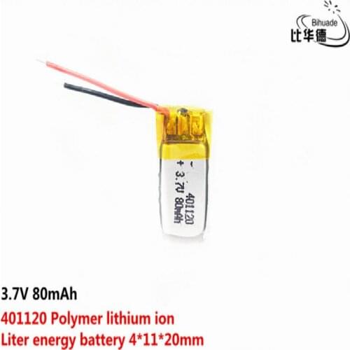 Best Rechargeable battery 3.7V MP3 MP4 GPS 401120 04120 polymer lithium batteries For Bluetooth Headsets Speakers 70MAH