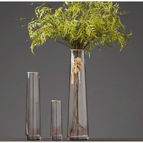 Aesthetic Minimalist Glass Vases Flower Arrangements European Nordic Vases Office Table Vaso Decorativo Home Decor DE50HP