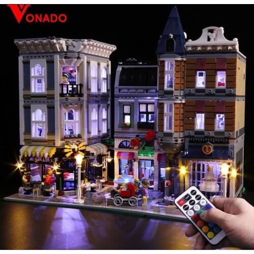 Led Light Set Compatible For Lego 10255 Assembly Square 15019 Building Blocks Creator City Street Toys (light with Battery box)