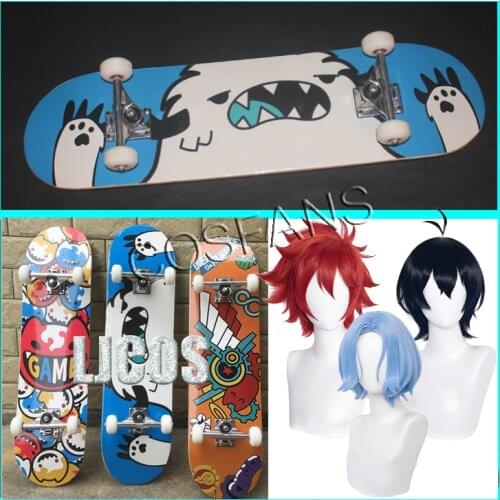 New Anime Sk8 wig The Infinity Chinen Miya Kyan Reki Hasegawa Ranga Cosplay Skateboard 1:1 Ratio Restoration Props for Halloween