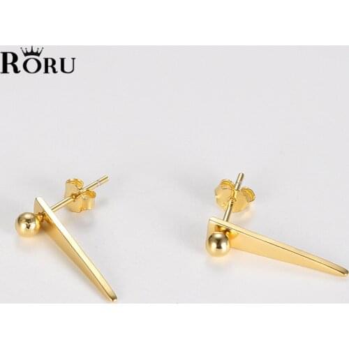New Glossy Long Lightning stud earrings 925 sterling silver Gold for women birthday party Korean Ear cuff Brinco Gift 2021