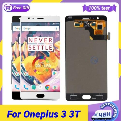 OLED New Original AMOLED 5.5'' Display Replacement For Oneplus 3 3T LCD Display Touch Screen For OnePlus 3 3T A3000 LCD Panel