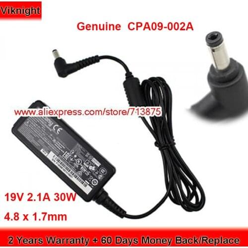 Genuine CPA09-002A 19V 2.1A AC Adapter for CLEVO N240BU W950JU N750BU N750WU W952AU