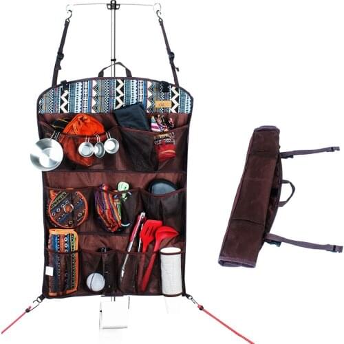 Outdoor Camping Multifunctional Storage Hanging Bag Tent Home Portable Wall Storage Hanging Pocket Ethnic Wind Storage Mesh Bag