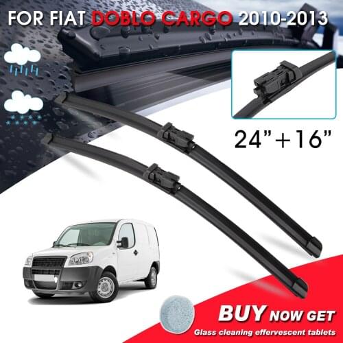 BROSHOO Car Front Window Windshield Wipers Blade For Fiat Doblo Cargo 24"+16" LHD&RHD Car Model Year 2010-2013 Auto Accessories