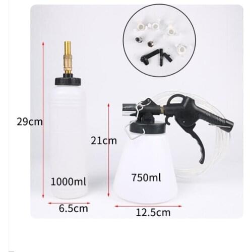 Pneumatic brake fluid changer, automobile brake fluid replacement joint, filler emptying tool, brake fluid replacement tool
