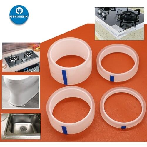 Nano Magic Transparent Tape Kitchen Sink Waterproof Mildew Strong Traceless Bathroom Gap Strip Self-adhesive Pool Water Seal