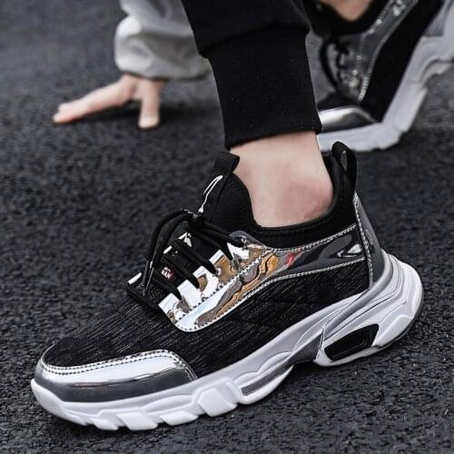 Luxury Brand Men Sneakers Mixed Color Lace Up Men Platform Shoes Fashion Street Style Casual Shoes zapatos hombre vestir V16-46