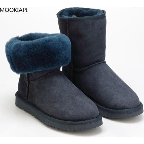 The latest high-quality snow boots in Europe in 2019, real sheepskin, 100% wool, the most comfortable womens shoes, 10 color