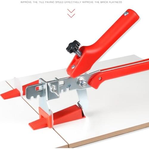 Accurate Tile Leveling System 100 Clips and 100 Wedges + 1Tile pliers Floor Wall Flat Leveler Plastic Spacers constructions tool