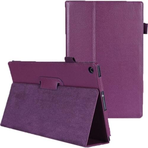 Litchi PU Folding Leather Stand Case for Sony Xperia Z2 10.1 inch Tablet Flip PU Leather Stand Protective Funda Case