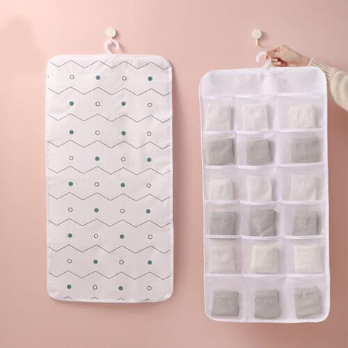 Lamb Printed Underwear Storage Hanging Bag Folding Clothing Organizer Storage Socks Bra Underwear Rack Hanger For Wardrobe