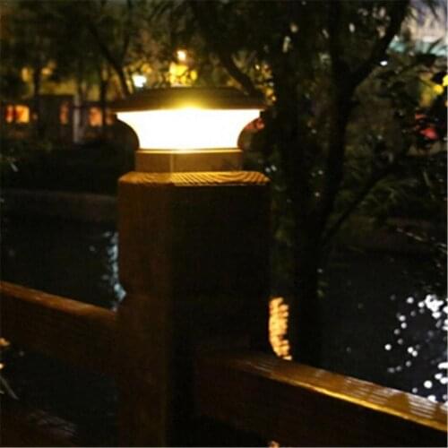 Solar Fence lamp Landscape Light Garden post cap lamp 28LEDs Outdoor Waterproof Path Deck Square Decor Night Lamp