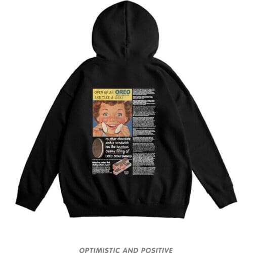 American Style Retro Trend Hooded Sweater For Men And Women Couples Loose Oversize Drop Shoulder Sleeve Pullover Casual Hip-hop