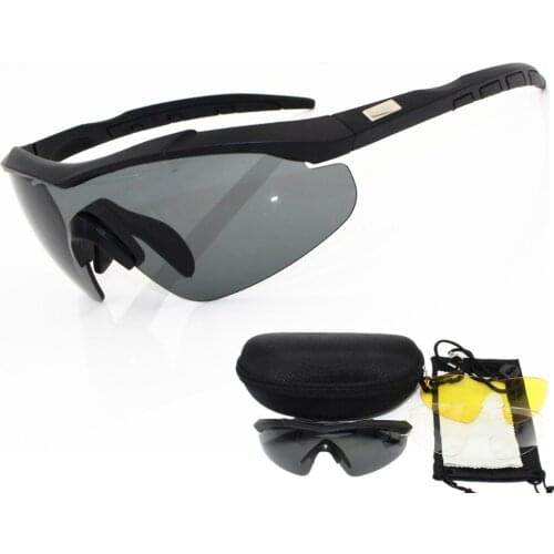 3 lens 2mm thickness Tr90 Military Goggles Sunglasses Bullet-proof Army Tactical Glasses shooting Eyewear Cycling