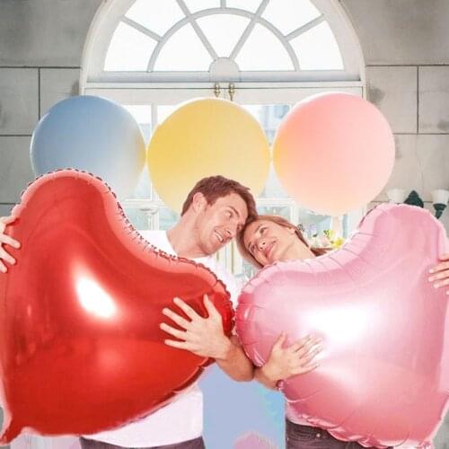 36 inch red pink large love heart foil balloon wedding Valentines Day anniversary romantic decoration balloon Surprise for love