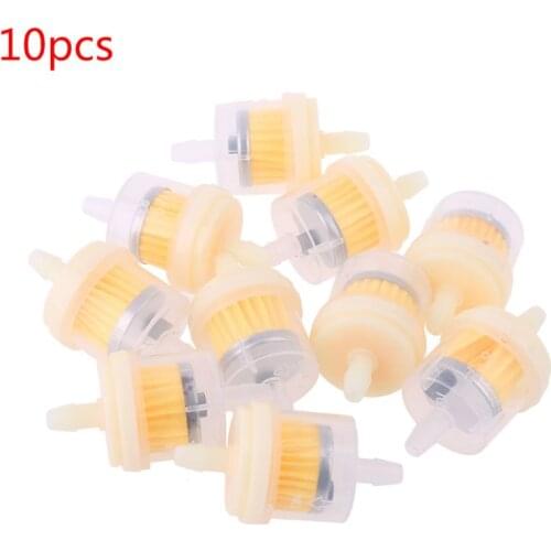 4mm 4/25'' Hose Motorcycle Scooter Gasoline Filter Clear Inline Gas Fuel 10Pcs