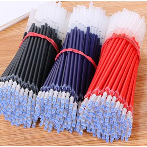 10pcs / Batch Neutral Gel Ink Pen Spare Quality Good Black Filled Blue Red 0.5mm (Needle / Bullet Style)