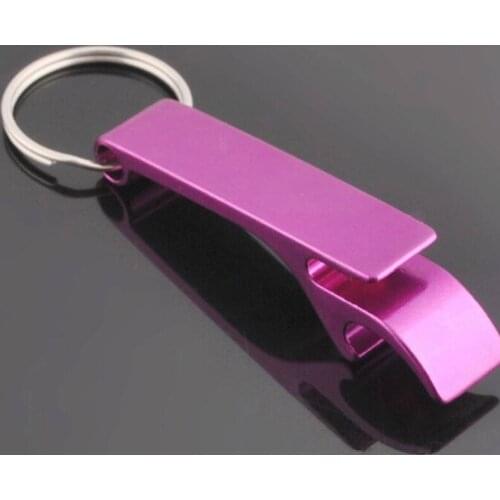 2PCS Key Chain Keychain Ring Beer Bottle Can Opener Claw Bar Small Beverage Metal Key Ring Random Color