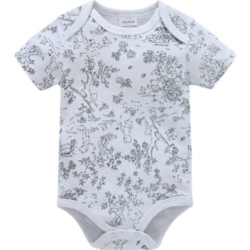 2021 Summer Baby Boy Bodysuit Short Sleeve 100%Cotton One Piece ropa de bebe Clothes Infant 3m Toddlers Jumpsuit