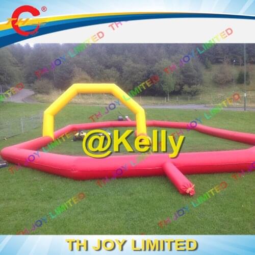 8x7m small air track for sale / commercial inflatable air track for children car race / go kart race inflatable track for kids