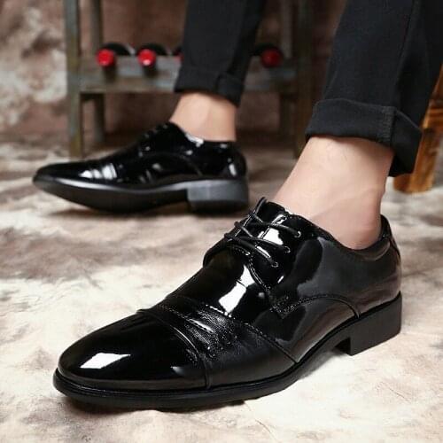 AFFINEST Men's Patent Leather Shoes