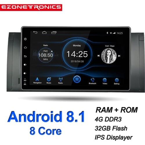 Android 8.1 For BMW X5 E39 E53 M5 Car Stereo Autoradio 4GB DDR3 32G Octa Core 9inch IPS Screen Touch GPS Bluetooth Headunit WiFi