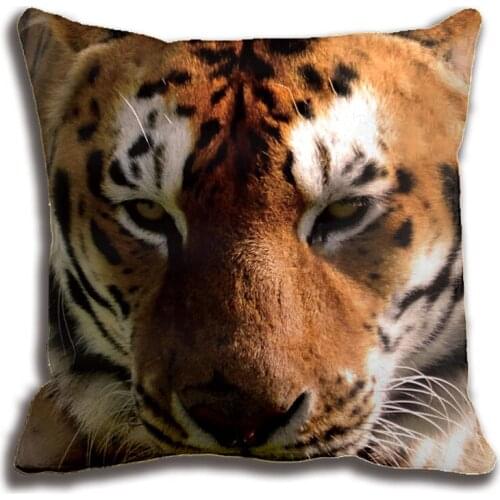 Bengal Stripe Orange Tiger Face Animal Print Pillow Decorative Cushion Cover Pillow Case Customize Gift By Lvsure For Sofa Seat
