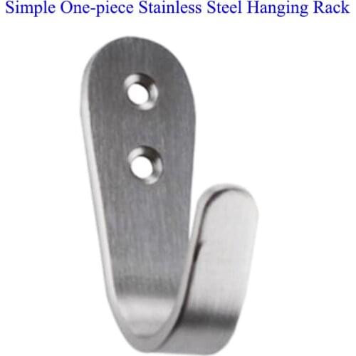 5pcs/lot 3mm thickness stainless steel household simple rack bathroom clothes towel hanger kitchen hook