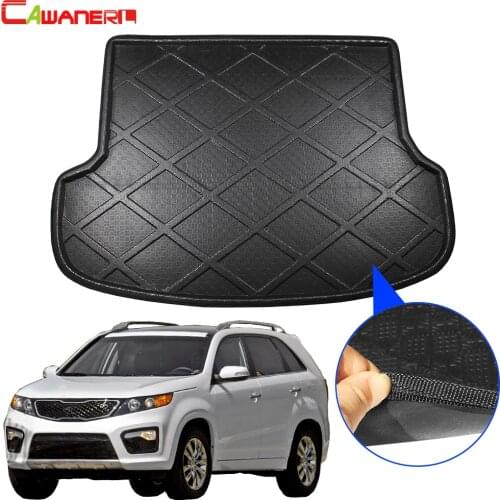 Cawanerl Car Tail Trunk Mat Tray Boot Liner Luggage Pad Mud Protector Floor Cargo Carpet For Kia Sorento 5 Seat 2013 2014