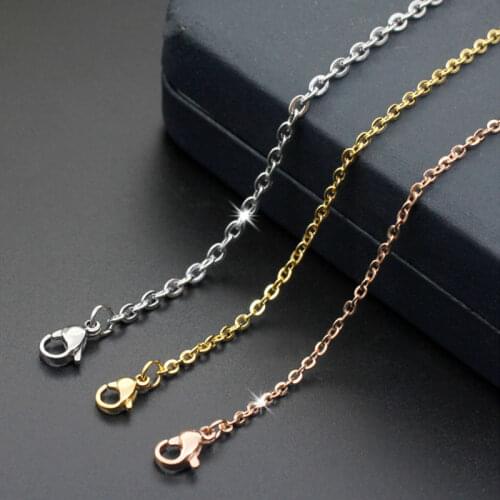 40cm/45cm/50cm Long Cross Chain Necklace 3 Colors Stainless Steel Chain Party Gifts For DIY Neacklace Jewelry Making