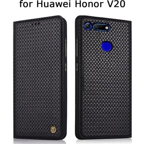 Case for Huawei Honor V20 Luxury Cow Genuine Leather Phone Bag Accessories Honor V20 Original Fashion Fundas Skin with Free Gift