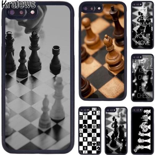 Krajews i LOVE Chess Board Pieces Phone Case For iPhone 5 6S 7 8 plus 11 12 Pro X XR XS Max Samsung Galaxy S6 S7 S8 S9 S10 PLUS