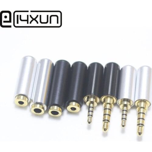 EClyxun 5Pair 2.5/3.5mm 4 Pole Audio Stereo Male Plug /Female Socket Jack for Headphone Earphone Soldering DIY Mini Connector
