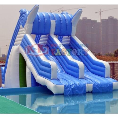 Giant Outdoor Inflatable Water Slide Match with Frame Pool