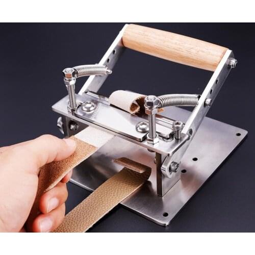 Hot Leather Scraper Manual Cutting Tools Stainless Steel Craft Thinning Machine DIY Manual Cutting Peeler Rolling Bearing Tools