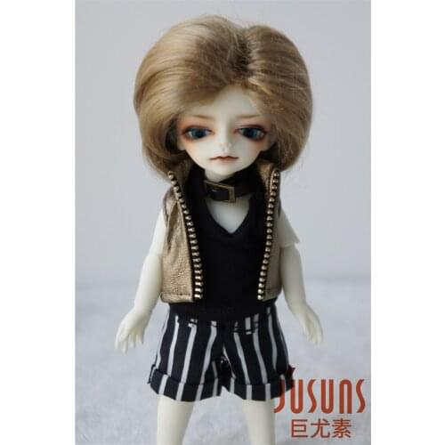 JD246 1/8 1/6 YOSD Mid Parting Short Curly Wig 5-6inch 6-7inch Synthetic Mohair Doll Accessories