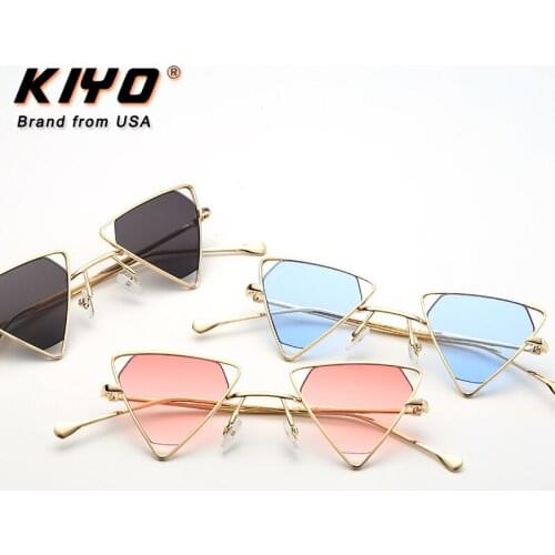 KIYO Brand 2020 New Women Men Polygonal Sunglasses Metal Classic Sun Glasses High Quality UV400 Driving Eyewear 8932
