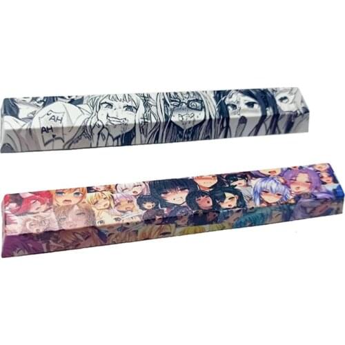 Cherry Profile PBT 6.25U Space Keycap Dye-Subbed Keycap for Cherry MX Mechanical Keyboard Gaming Players Japanese Anime