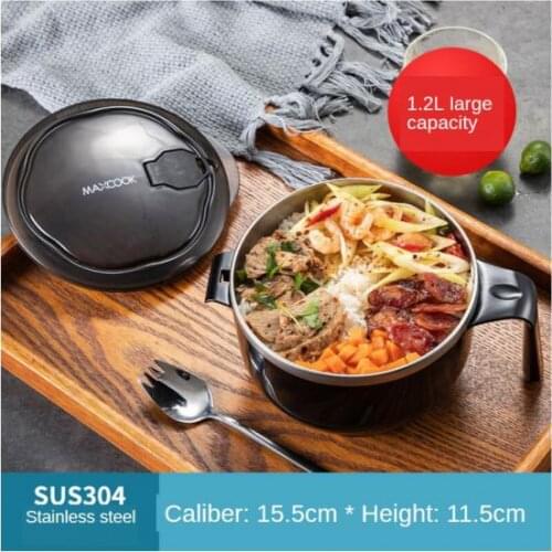 Lunch Bowl Box With Spoon Airtight Lids Leakproof Lunch Containers Bento Box Black