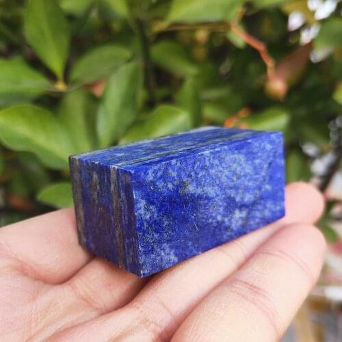 Crystal stone pyramis Natural Lapis lazuli cube Gemstone quartz Paper weight polished crystal pperweights Healing 85g