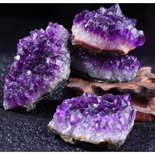 Natural Amethyst Quartz Purple Crystal Cluster Healing Stones Specimen Home/Office Stone ecoration Crafts Decoration Ornament
