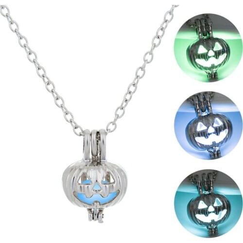 New2020 Occident Devil Shaped Necklace Stylish Geometry Glow-out Cage Pendant Banquet Halloween Holiday Gift