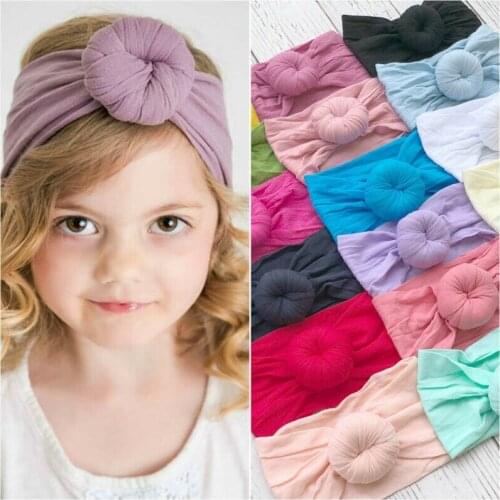 Toddler Girls Kids Baby Big Bow Hairband Headband Stretch Turban Knot Head Wrap