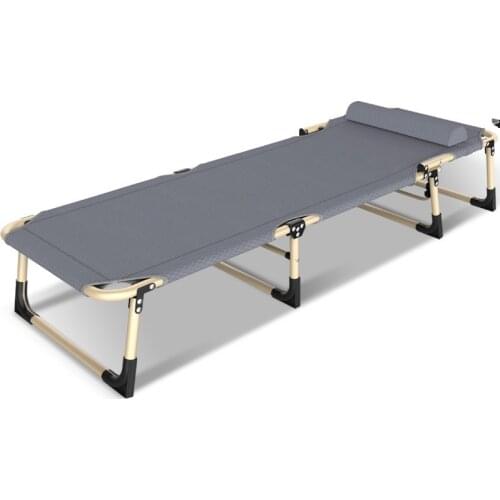 Leisure Folding Bed Lounge Chair Office Nap Lunch Break Bed Simple Single Escort Bed Outdoor Portable March Bed