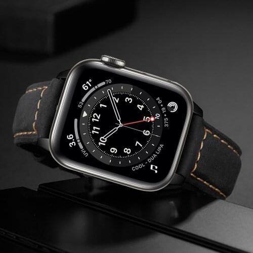 Correa for apple watch 6 se band 44mm 40mm Genuine Leather strap for iwatch series 5 4 3 bands 42mm 38mm men women Smartstrap