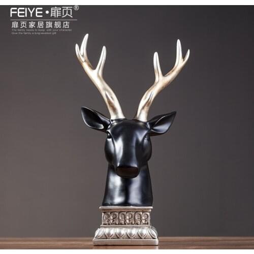 North America European home sitting room porch study resin furnishing articles moose head office decoration decoration