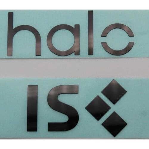 Thin metal adhesive logo silver / gold nickel logo sticker